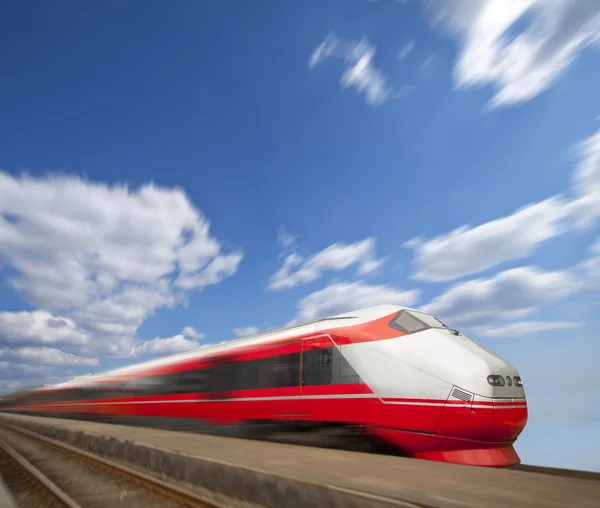 Stock image Fast train passing by. Motion blur