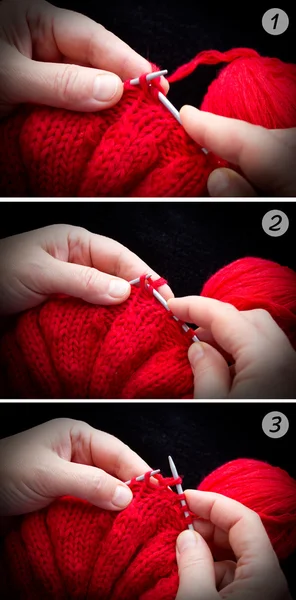 レッスン編み物 — ストック写真