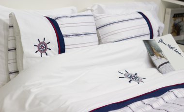 Bedding in marine style clipart