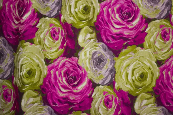 Tkanina s květinovým vzorem. — Stock fotografie