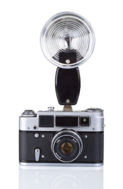Vintage film fotoğraf makinesi ile birden parlamak
