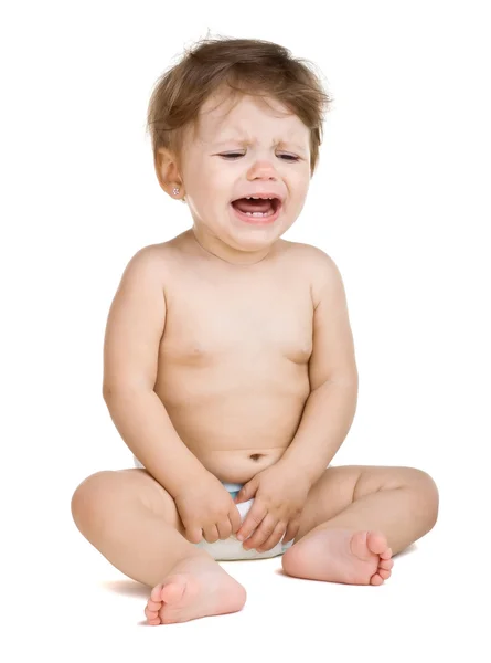 A small child cries — Stock Photo, Image