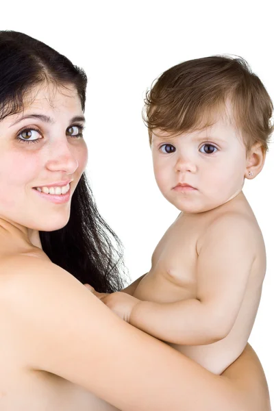 Güzel anne ve bebek kız — Stok fotoğraf