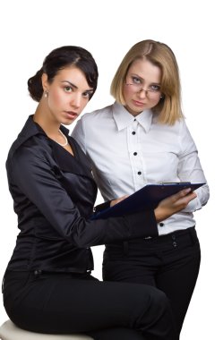 Two business women clipart