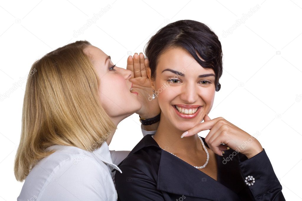 Two friends gossip