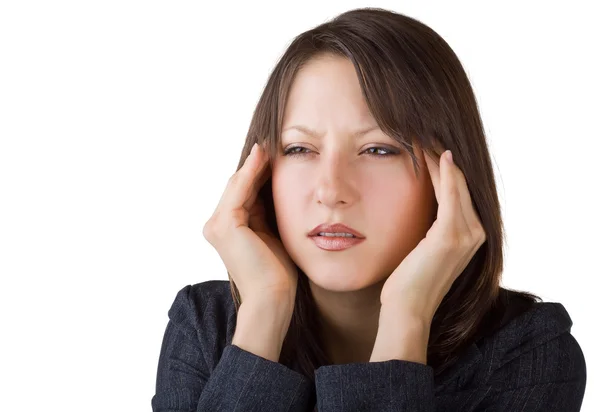 Kvinde lider af hovedpine - Stock-foto