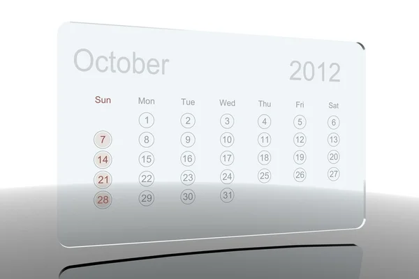 October 2012 — Stock Photo, Image
