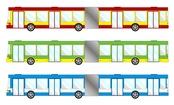 Fahrzeug-Pack - langer Bus — Stockvektor