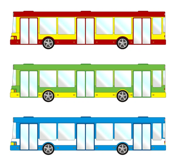 Vehicle pack - short bus — Stock Vector