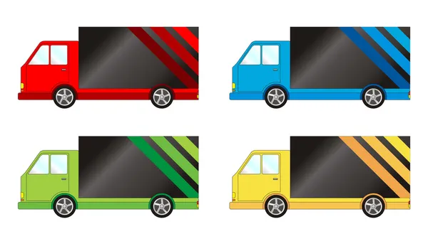 Pack véhicule - fourgon de livraison — Image vectorielle