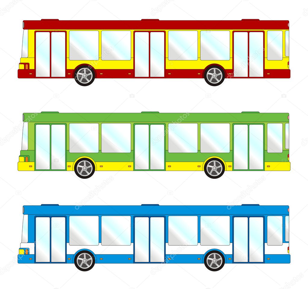 Vehicle pack - short bus Stock Illustration by ©sylas83 #7075105