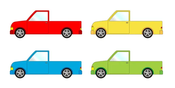 stock vector Vehicle pack - pick-up