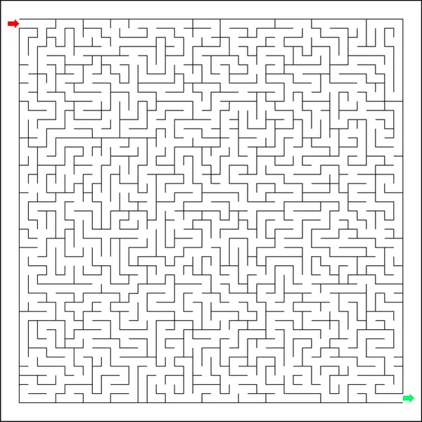 Schwierige und harte Labyrinthe, Labyrinth, Denksport, Rätsel — Stockvektor