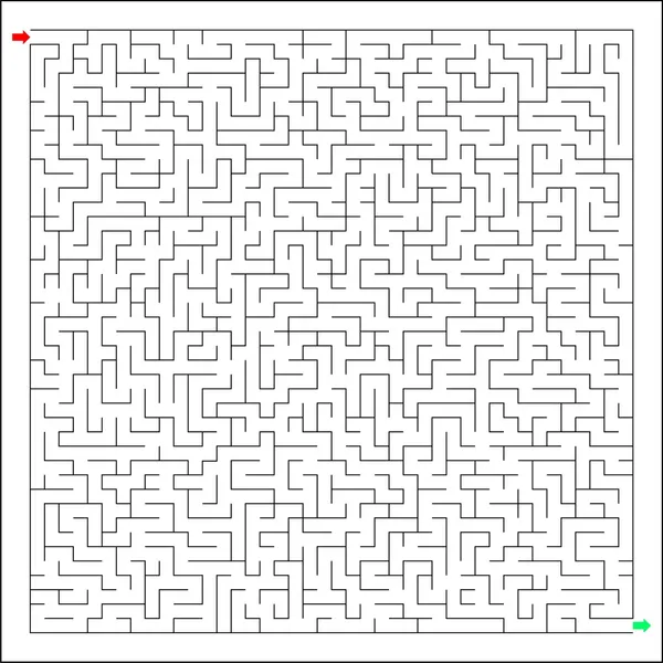 Laberinto difícil y duro, laberinto, desafío para la mente, el acertijo — Archivo Imágenes Vectoriales