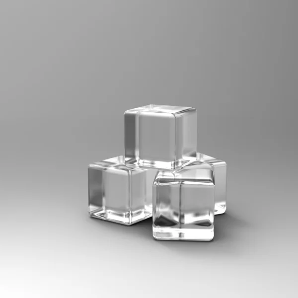 Cubes de glace sur table de studio — Photo