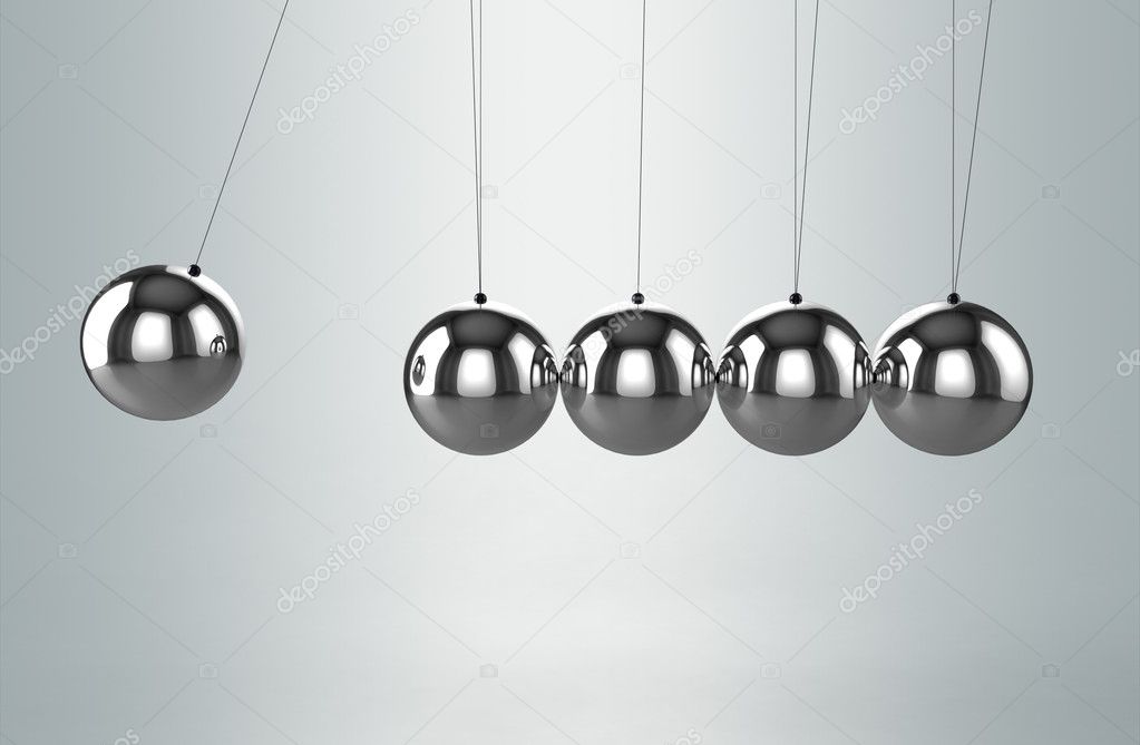 Newton's cradle balancing balls