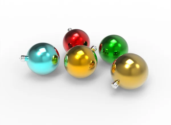 Noel renkli baubles paketi — Stok fotoğraf