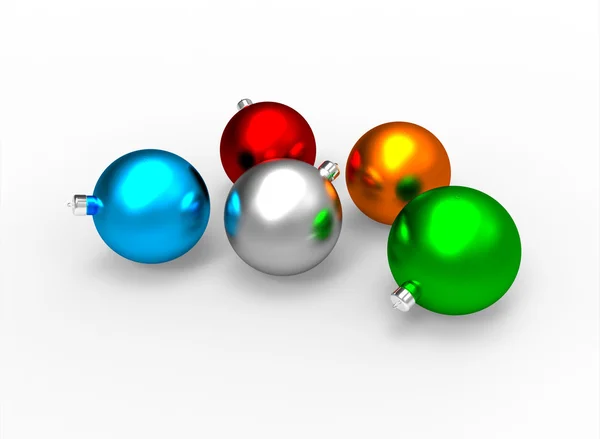 Pacchetto di palline colorate di Natale — Foto Stock