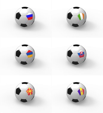 Euro 2012, futbol topu ile bayrak - b grubu