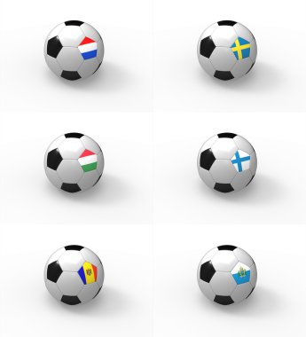 Euro 2012, futbol topu ile bayrak - e grubu