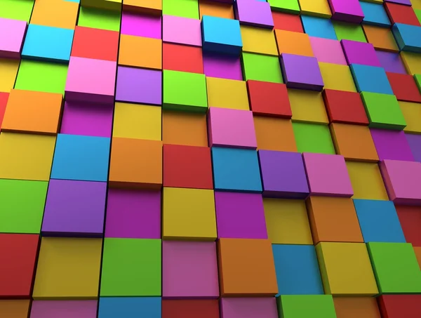Fond abstrait - cubes de couleurs différentes — Photo