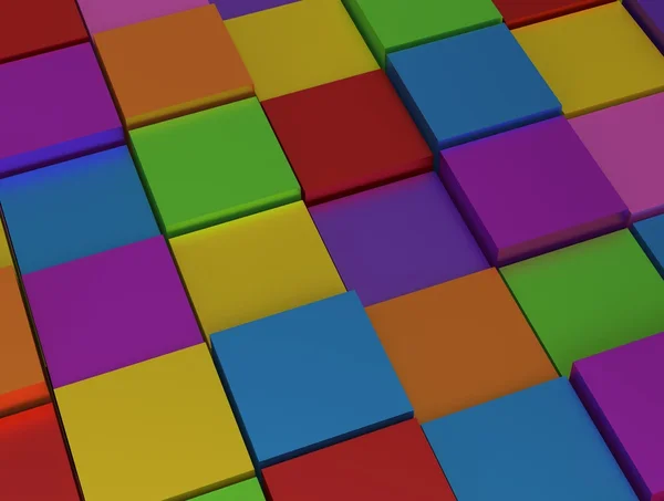Fundo abstrato - cubos de cores diferentes — Fotografia de Stock