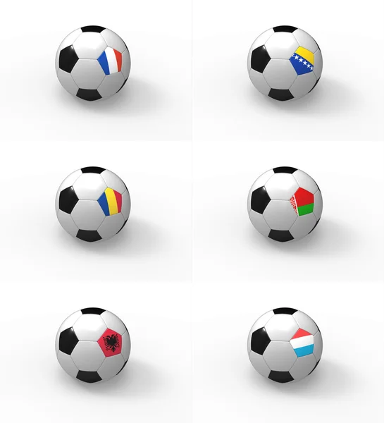 Euro 2012, Fußball mit Fahne - Gruppe D — Stockfoto