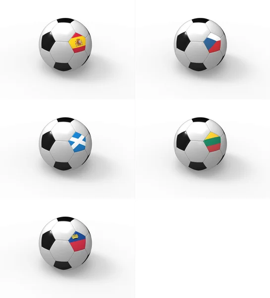 Euro 2012, fotbalový míč s příznakem - skupina i — Stock fotografie