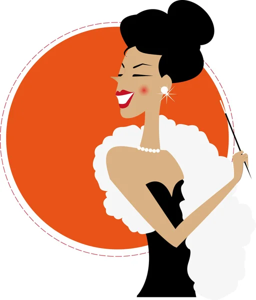 stock vector Glamour woman