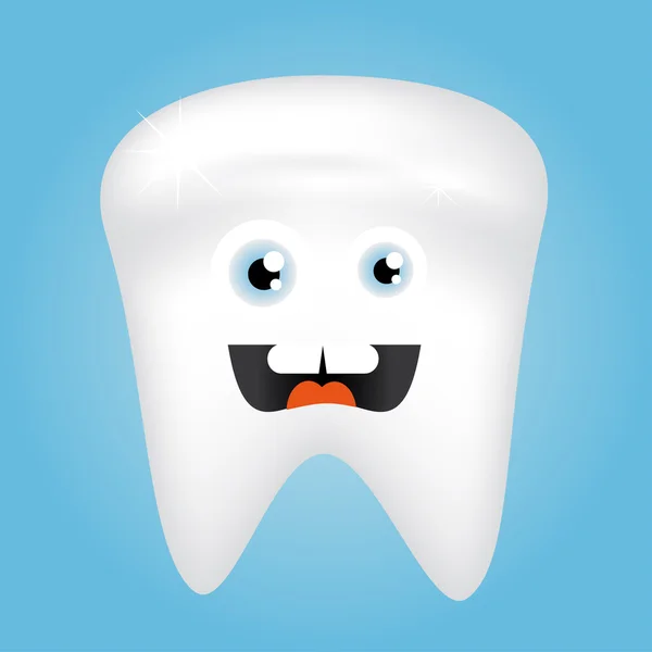 Lustiger Zahn — Stockvektor