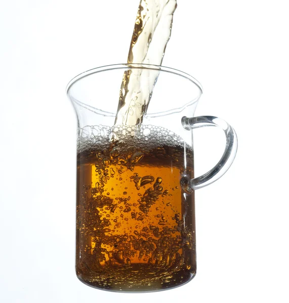 Tee auf dem Glas — Stockfoto
