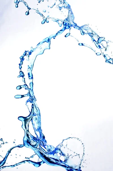 Éclaboussures d'eau bleue fraîche — Photo