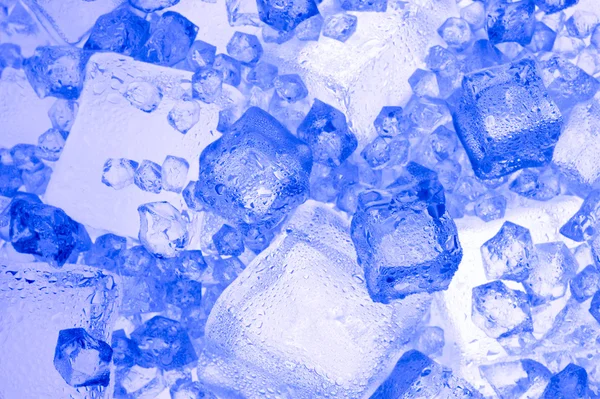 Pozadí s modrými ice cube — Stock fotografie
