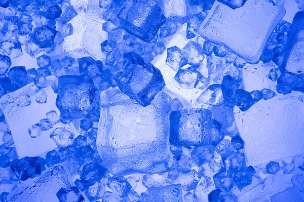Achtergrond met blauwe ijsblokje — Stockfoto