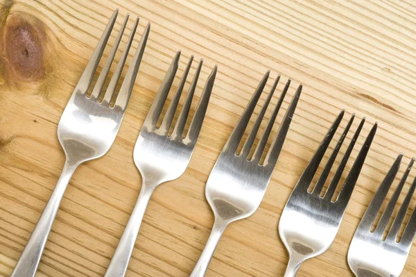 Fork on the wood — Stock Photo, Image
