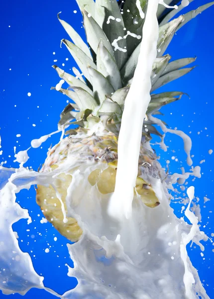 Süt ile ananas — Stok fotoğraf