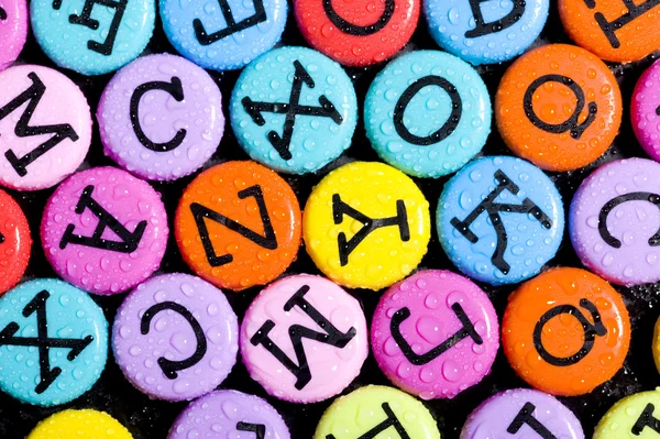 Arka planı renkli alfabesi — Stok fotoğraf