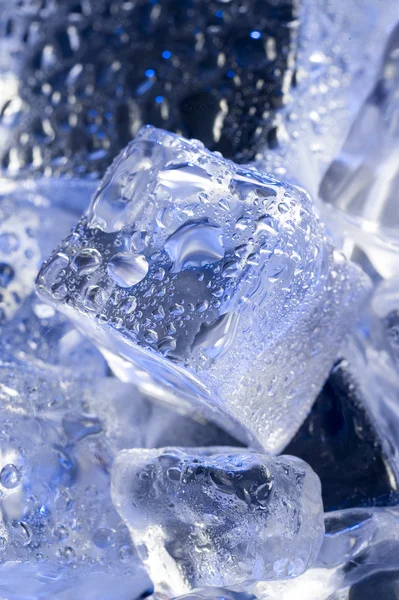 青い氷の背景. — ストック写真