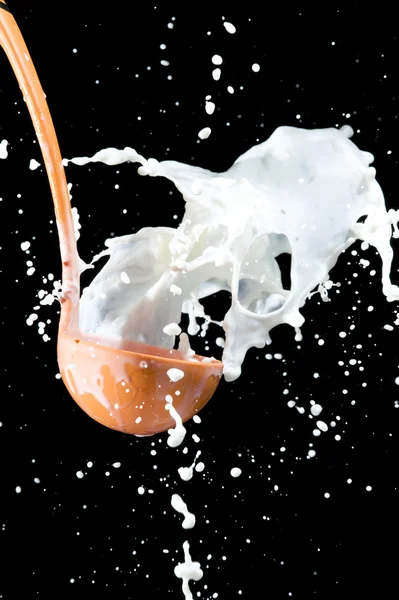 Совок і молоко — стокове фото