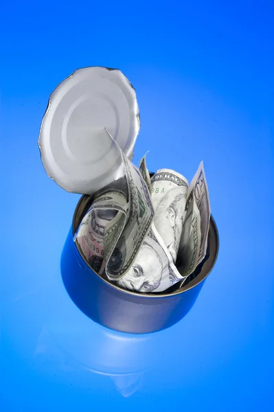 Jar with dollar — Stock Photo, Image