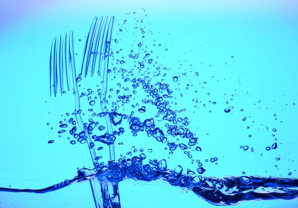 A kék víz villát — Stock Fotó