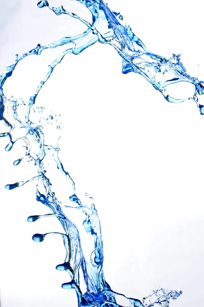 Splashing fresh blue water — Stock Photo, Image