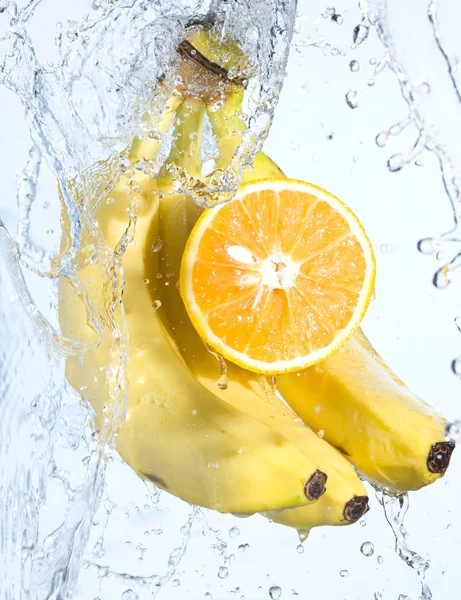 Plátano y naranja — Foto de Stock