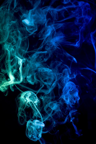 Creative smoke on black background. Abstract fumes