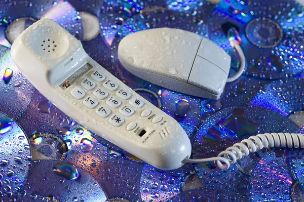 Телефоном та миші — стокове фото