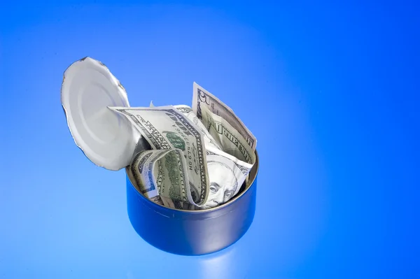 Jar with dollar — Stock Photo, Image