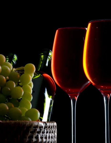 Wine with grape — Stock Photo, Image