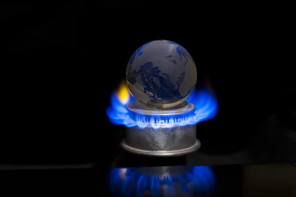 地球でガスの炎 — ストック写真