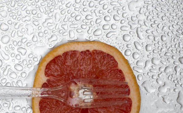 Orange on the Metallic background — Stock Photo, Image