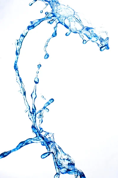 Salpicos de água azul fresca — Fotografia de Stock